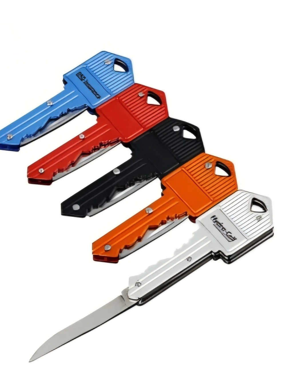 Multicolor Key-Shaped Pocket Knife - Set Of 5